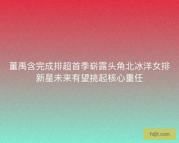 董禹含完成排超首季崭露头角北冰洋女排新星未来有望挑起核心重任